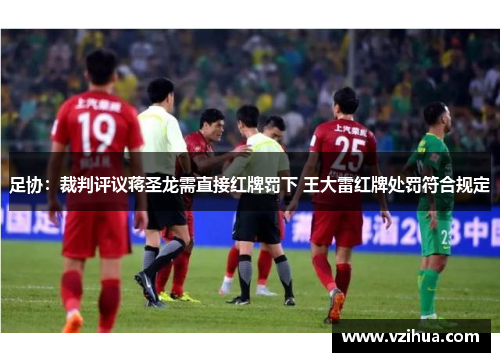 足协：裁判评议蒋圣龙需直接红牌罚下 王大雷红牌处罚符合规定